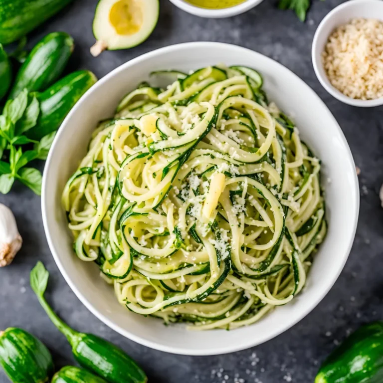Keto Garlic Butter Zucchini Pasta