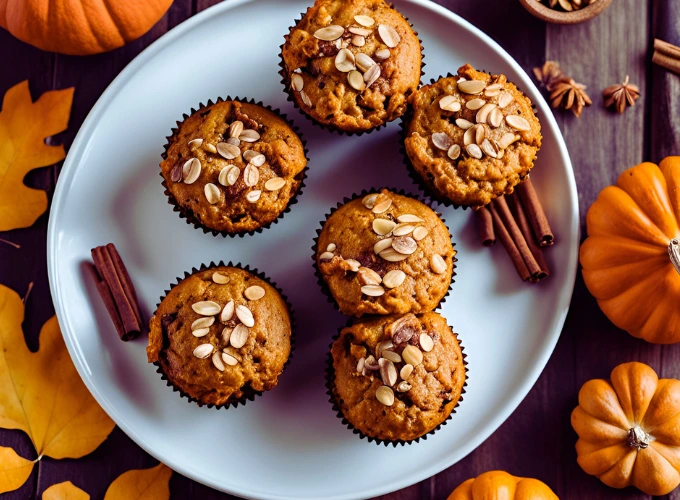 Pumpkin Oatmeal Muffins recipe