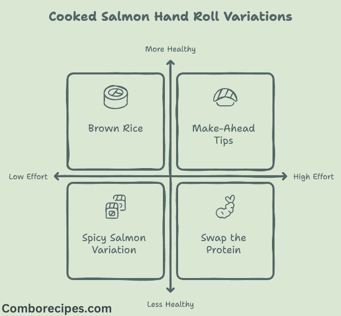 Tips and Variations for Cooked Salmon Hand Rolls