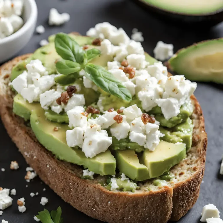 Avocado Toast with Feta Cheese