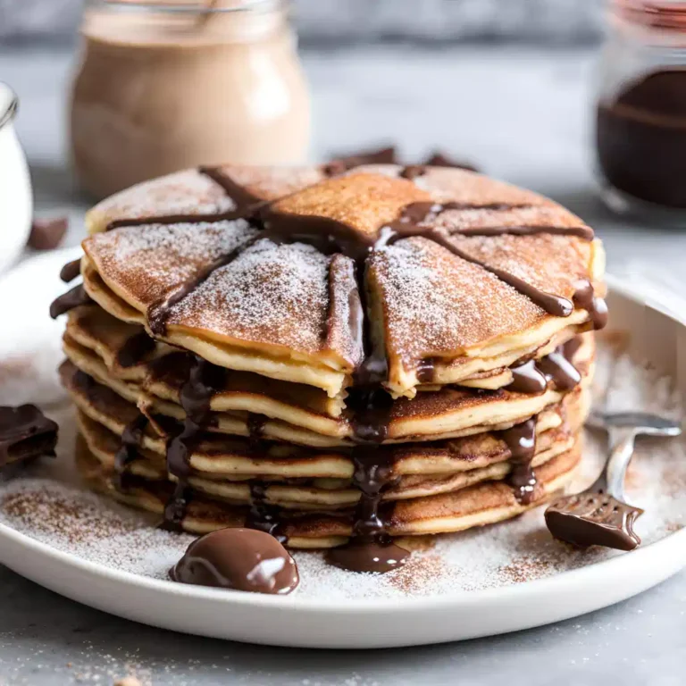 Chocolate Stuffed Churro Pancakes