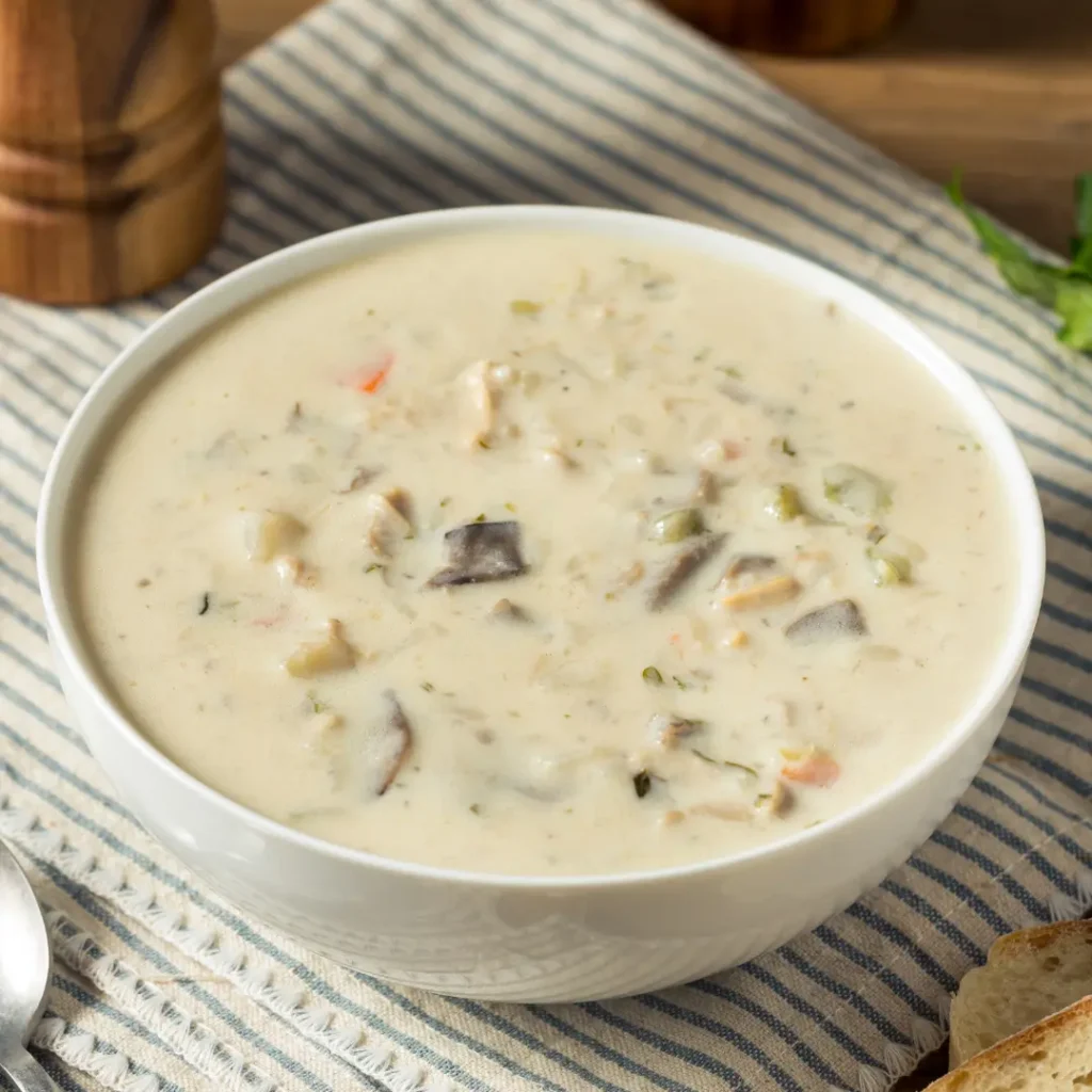 Creamy Chicken Mushroom Wild Rice Soup Recipe