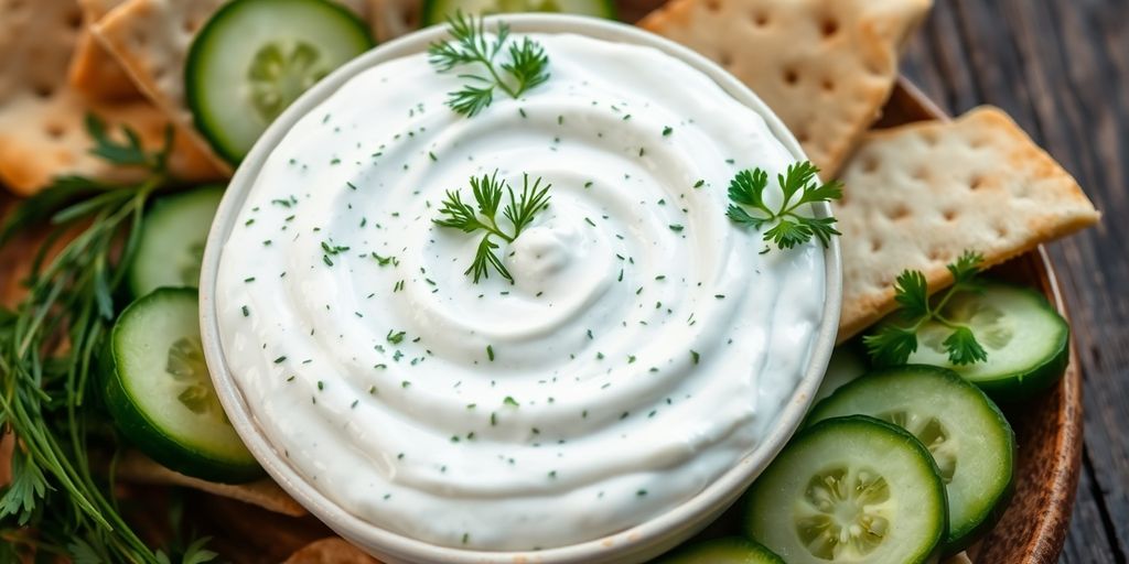 Bowl of tzatziki sauce