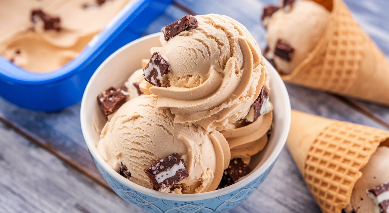 Peanut Butter Brownie Double Cheesecake Ice Cream Recipe