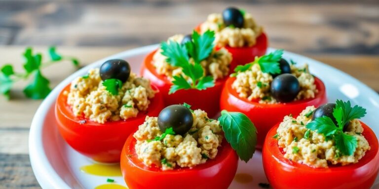 Mediterranean Tuna-Stuffed Tomato Salad Recipe