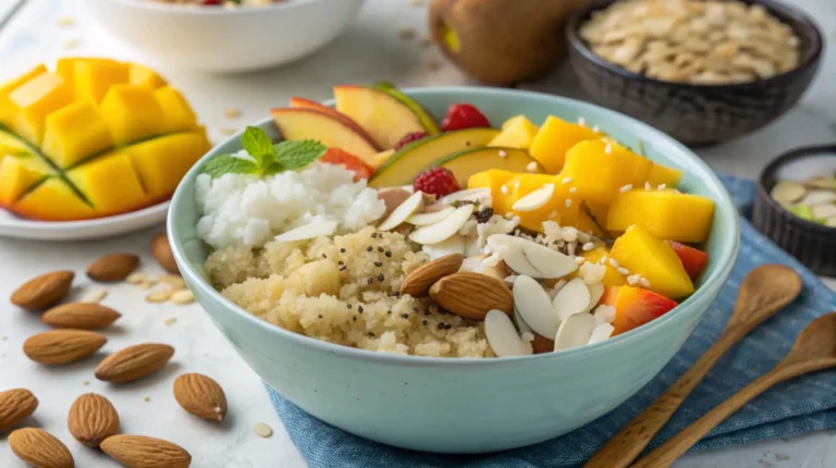Mango Almond Bowl with Coconut Quinoa: A Delicious Breakfast